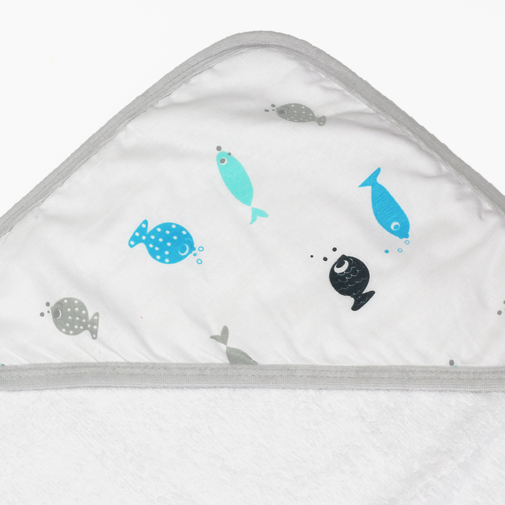 Baby Towel Blue Fishes