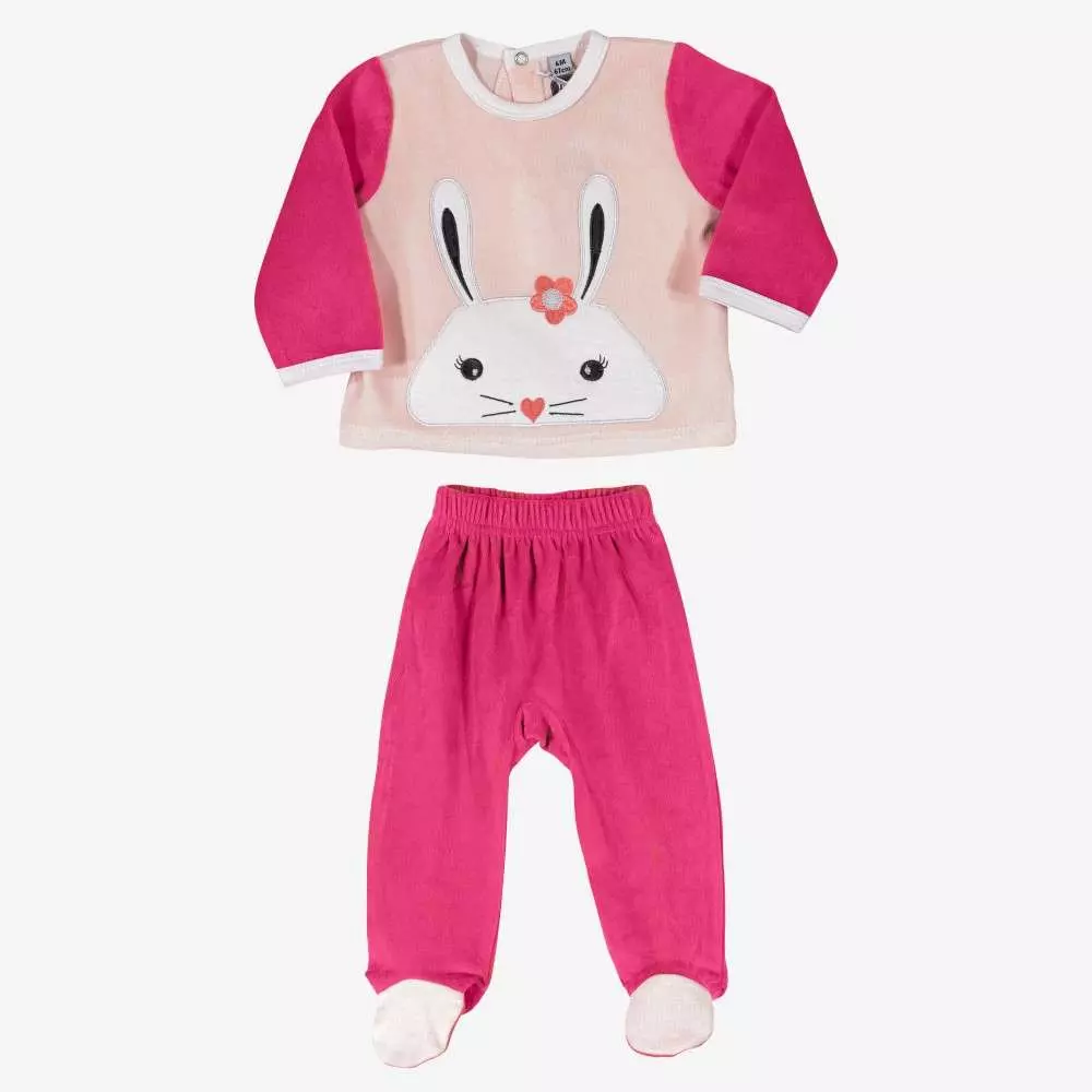 Pyjama Bebe 2 Pieces Fille Lapinou Pyjama Velours Trois Kilos Sept