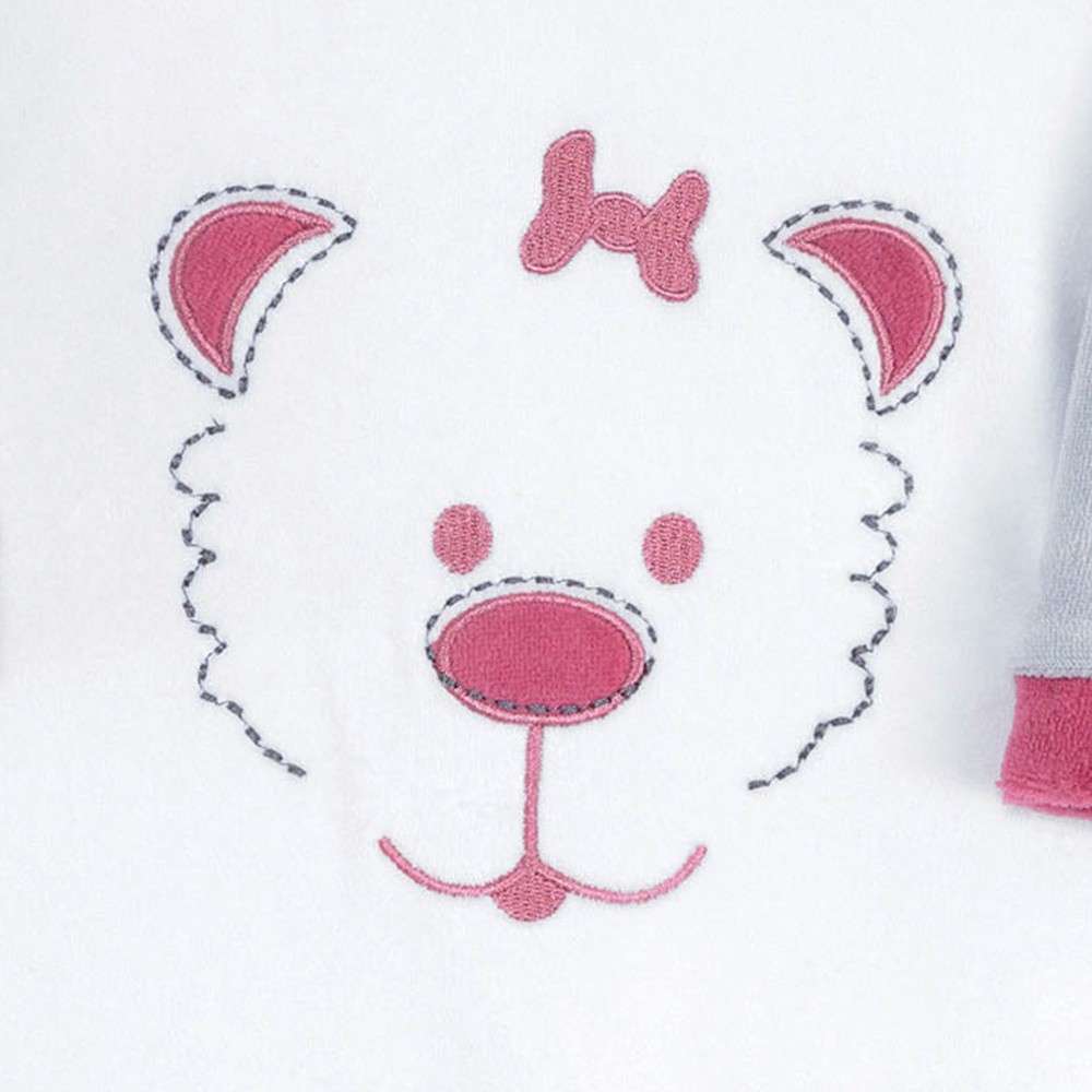 Pyjama Bebe Fille Visage D Ourson Pyjama Velours Bebe De 3 A 24 M