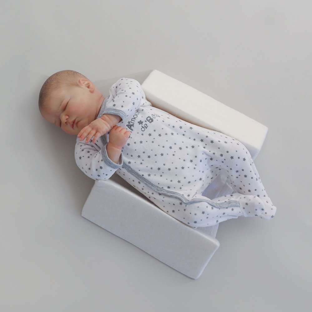 Cale Bebe Blanc En Mousse Confortable Et Moelleux Ajustable