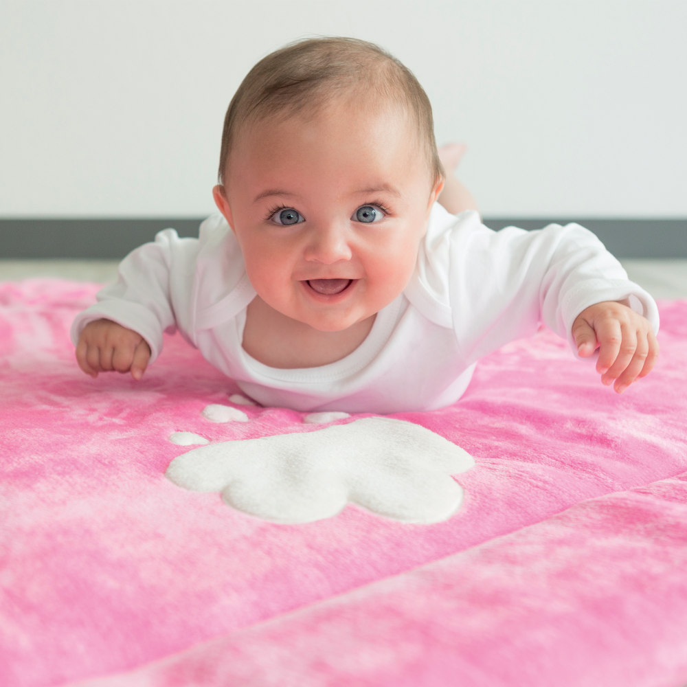 Flannel Baby Girl Pink Playpen Padded Mat 100x100 Cm