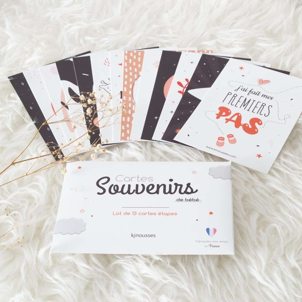 Cartes Souvenirs Avec Pochette Cadeau Pour Les Etapes Cles De Bebe